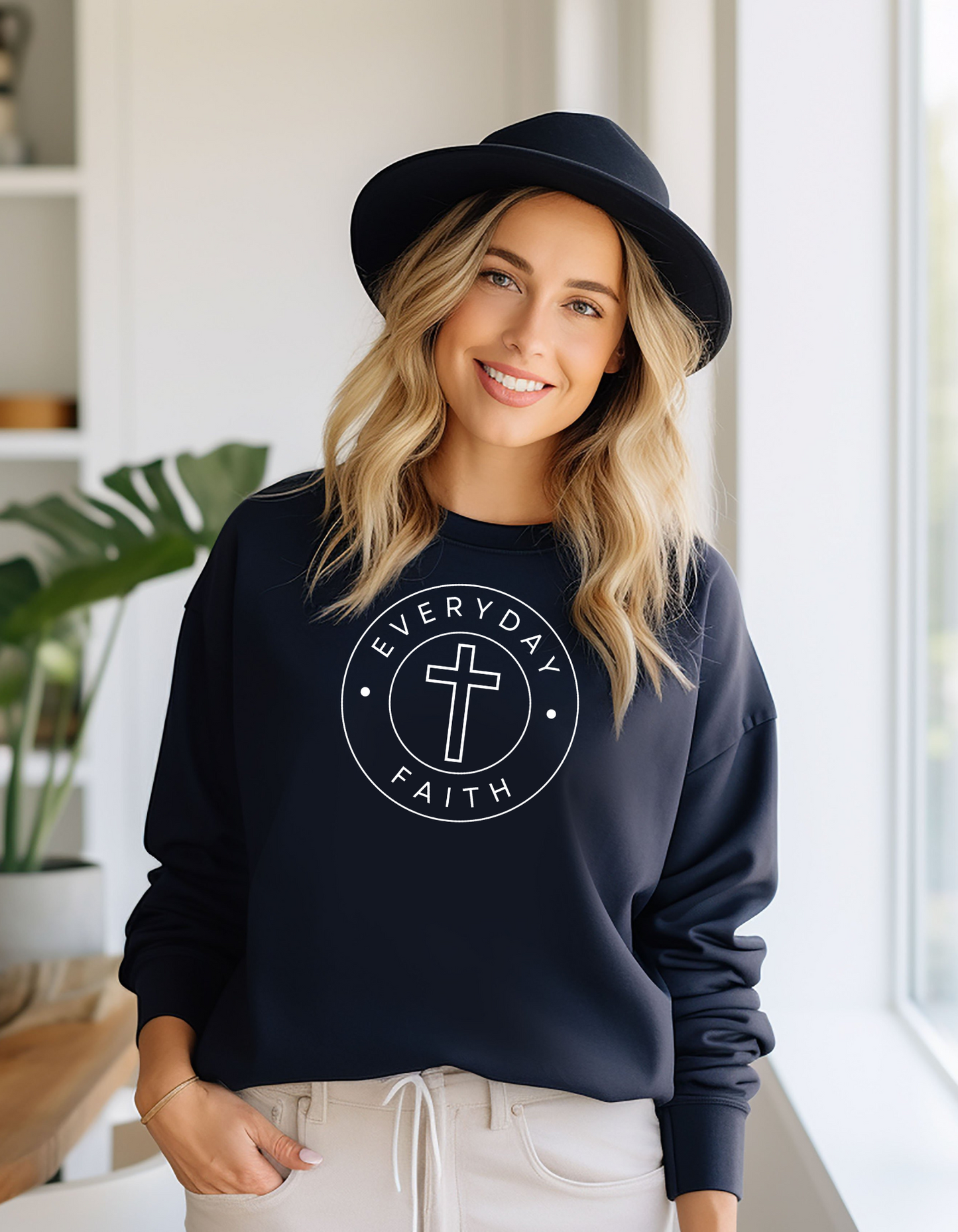 Women's Everyday Faith Cross Sweatshirt