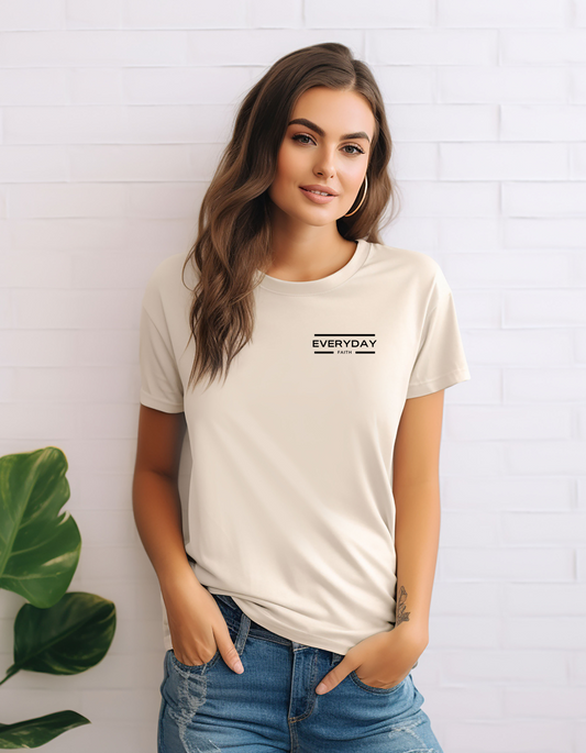 Women's Everyday Faith pocket logo short sleeve tee