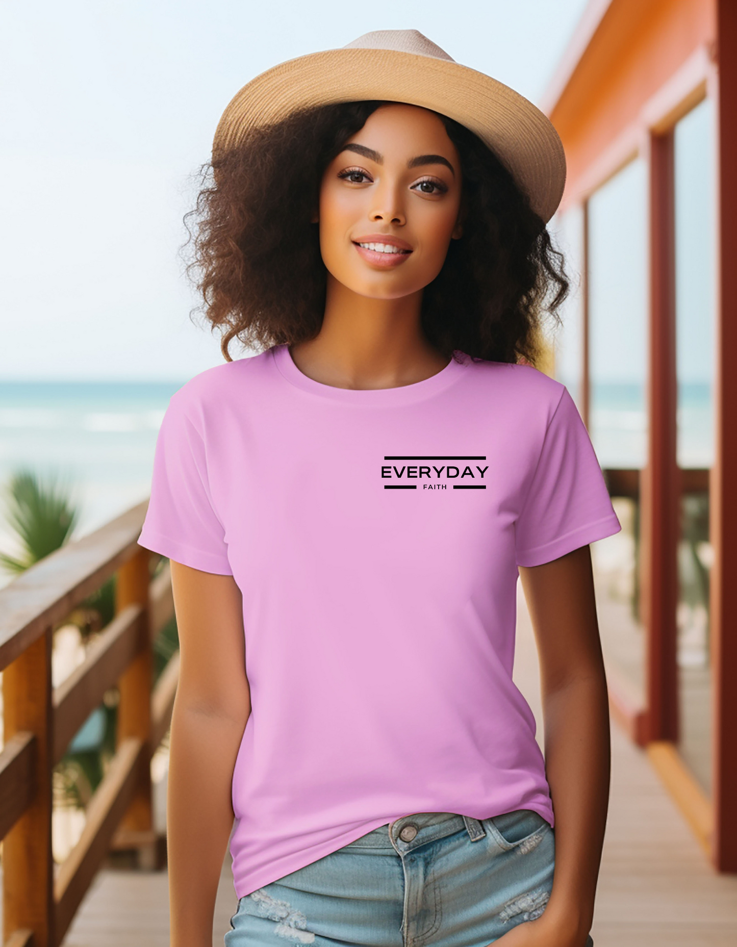 Women's Everyday Faith Pocket Logo Short Sleeve Tee